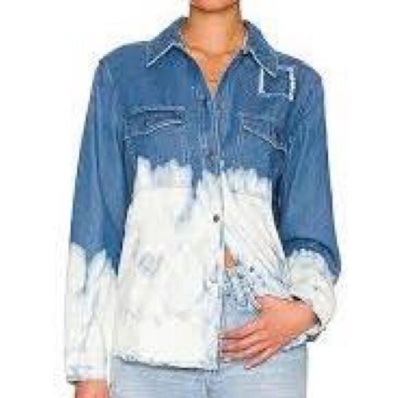 Rails Blue and White Button Down Shirt - Picture 2 of 8